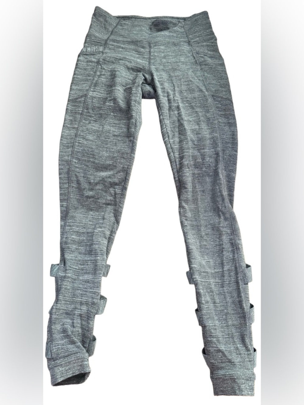 Athleta Strappy Leggings Womens Small Gray Yoga Athletic Pants